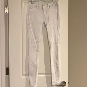 7 for all mankind white denim jeans